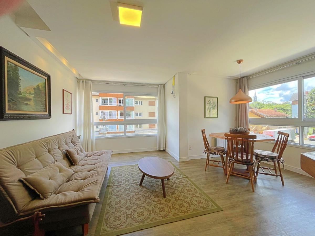 No Coracao De Gramado, A 350M Da Rua Coberta! Apartman Kültér fotó