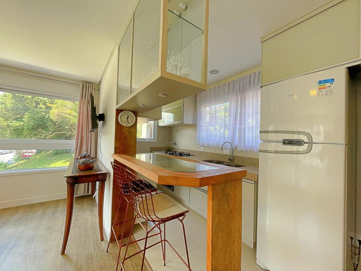 No Coracao De Gramado, A 350M Da Rua Coberta! Apartman Kültér fotó