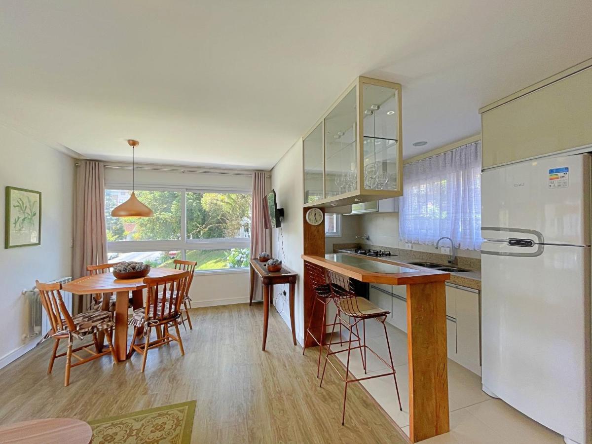 No Coracao De Gramado, A 350M Da Rua Coberta! Apartman Kültér fotó