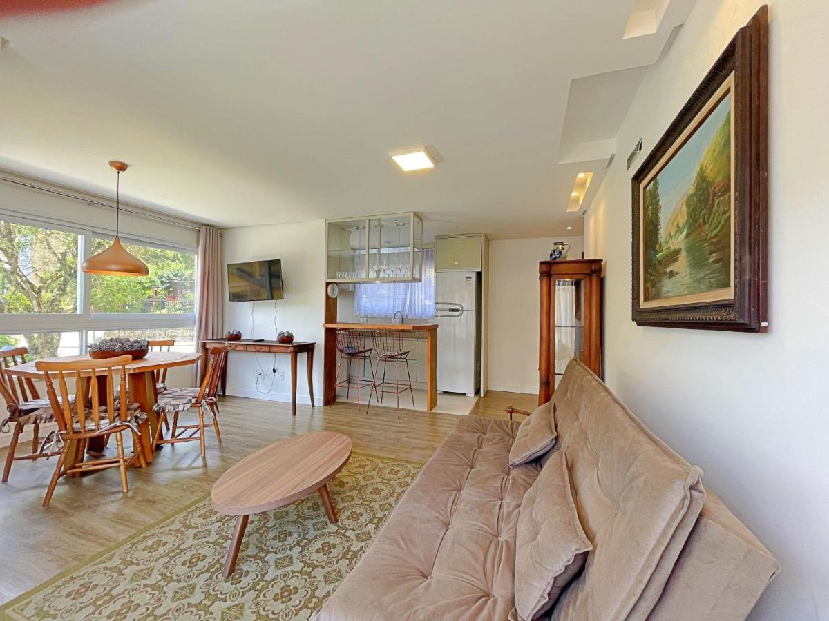 No Coracao De Gramado, A 350M Da Rua Coberta! Apartman Kültér fotó